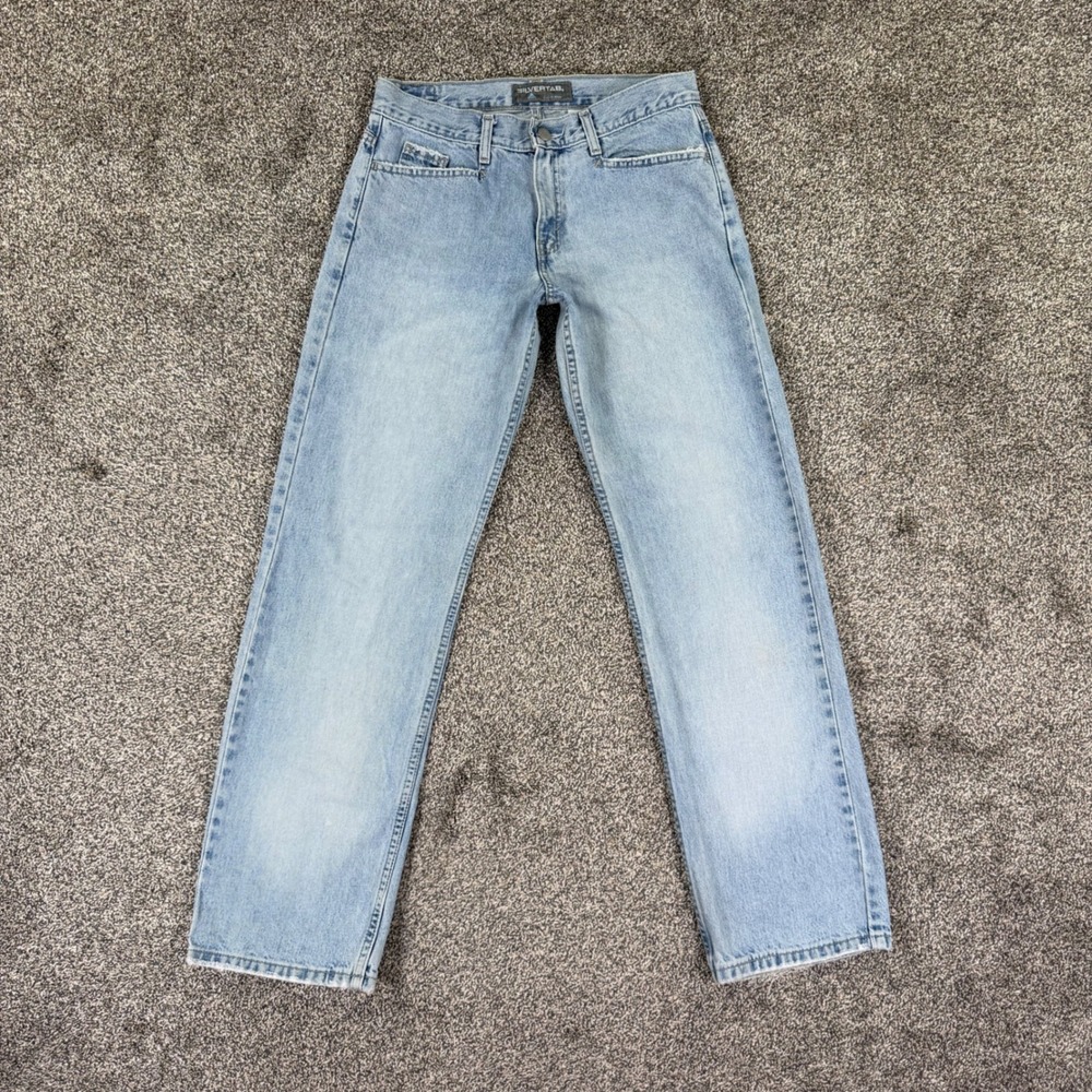 Vintage Levis SilverTab Light Wash Straight Leg 90s Jeans Womens 7 M 29x30.5 Y2K